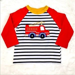 Fire Truck Stripe Raglan Shirt